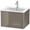 Duravit Waschtischunterbau XSQUARE 400x610x478mm flannel grey hochglanz