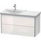 Duravit Waschtischunterbau XSQUARE Be links 565x1010x473mm weiß hochglanz