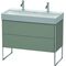 Duravit Waschtischunterbau XSQUARE 731x984x460mm steingrau seidenmatt