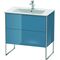Duravit Waschtischunterbau XSQUARE 832x810x478mm stone blue hochglanz