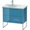 Duravit Waschtischunterbau XSQUARE Be li 805x810x473mm stone blue hochglanz