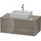 Duravit Waschtischunterbau XSQUARE 400x1000x548mm flannel grey hochglanz