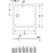 V&B Duschwanne LIFETIME PLUS Qu. xtr-fl m AR 900x900x35mm we