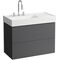 Laufen Waschtischunterbau KARTELL 600x880x450mm, 2 Schubladen schiefergrau