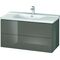 Duravit Waschtischunterbau L-CUBE 1020x481x555mm flannel grey hochglanz