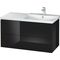Duravit Waschtischunterbau L-CUBE 1020x481x555mm schwarz hochglanz