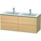 Duravit Waschtischunterbau L-CUBE 1290x481x550mm mediterrane eiche