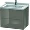 Duravit Waschtischunterbau L-CUBE 469x670x558mm flannel grey hochglanz