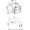 Keuco Waschtischunterbau ROYAL REFLEX 496x450x487mm magnolie