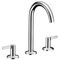 3-Loch-Waschtischarmatur 170 AXOR ONE m Push-Open Ablaufgarnitur 1 1/4Zoll chrom
