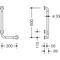 Hewi Winkelgriff SERIE 801 d= 33mm, Ausladung 88mm 300x600mm umbra