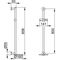 Keuco Brausestange IXMO 855mm Ros rd m Abl vc/ant