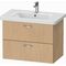Duravit Waschtischunterbau XBASE 2 Schubkästen 560x730x448mm eiche natur