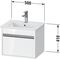 Duravit Waschtischunterbau Ketho Compact 410x500x412mm, 1 Auszug weiß hochglanz