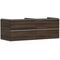 HG Waschtischunterschrank Xelu Q 1360x485x550mm NB dunkel Griff mattweiß