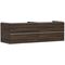 HG Waschtischunterschrank Xelu Q 1560x485x550mm NB dunkel Griff mattweiß
