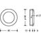 Einlassmuschel 538 MLB PA ma 90 tiefschwarz L.90mm B.90mm HEWI