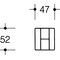 Scharnier DIN re.H.52mm B.47mm PA m.Metalleinleger anthrazitgrau,ma HEWI
