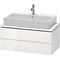 Duravit Waschtischunterbau L-CUBE 920x477mm 2 Schubk we hgl ES NB mitte