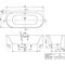 V&B Vorwandwanne LOOP & FRIENDS OVAL DUO wandstehend, 1800x800mm stone white