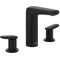 VB Dreiloch-WT-Arm. Antao 404x158x164mm m Push-Open-Ablaufgarnitur Matt Black