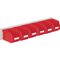 Sichtlagerkastenset H140xB920xT250mm Stahlblech/Polyethylen Ku.rot 6xGr.6