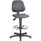 Arbeitsdrehstuhl Unitec Bodengleiter+Fußring Integralschaum schwarz 580-850mm