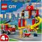 City Feuerwehrstation und Löschauto