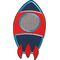 Rakete rot-blau