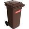 Müllgroßbehälter 120l HDPE braun fahrbar,n.EN 840 SULO