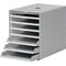 Schubladenbox 7 Schubl.m.versenkbarer Frontklappe grau H322xB250xT365mm DURABLE