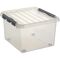 Sunware Aufbewahrungsbox Q-line 26l 40x40x28cm Rollen transparent