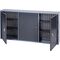 Werkzeugschrank H600xB1200xT200mm silber anth.3 Lochrückwände,3 Türen