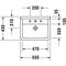 Duravit Waschtisch STARCK 3 m ÜL HLB 1 Hahnloch 550x430mm weiß