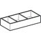 Geberit Schubladeneinsatz XENO² H-Unterteilung 323x62x150mm Melam Holzst