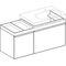 Geberit Waschtischunterschrank CITTERIO 1184x554x504mm Abl. li Fr Gl taupe/Korpu