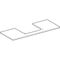 Geberit Waschtischplatte ONE Auss mtg 1200x20x470mm Marmoroptik we ma