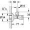Grohe Eckventil EGAPLUS 1/2" m Schubros chr