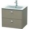 Duravit Waschtischunterbau BRIOSO Griffe chrom 553x620x479mm leinen