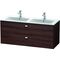 Duravit Waschtischunterbau BRIOSO 553x1290x479mm Griffe chr Kast. dunkel