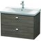 Duravit Waschtischunterbau BRIOSO Griffe chrom 561x820x479mm pine terra