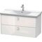 Duravit Waschtischunterbau BRIOSO Griffe chr 561x1020x479mm weiß hochglanz