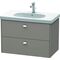 Duravit Waschtischunterbau BRIOSO Griffe chrom 563x820x469mm basalt matt