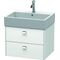 Duravit Waschtischunterbau BRIOSO Griffe chrom 442x584x459mm weiß matt