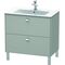 Duravit Waschtischunterbau BRIOSO Griffe chr 683x820x479mm betongrau matt