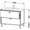Duravit Waschtischunterbau BRIOSO Gri Frontfarbe 683x1020x479mm lichtbl ma