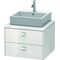 Duravit Konsolenunterschrank BRIOSO Griffe chr 442x620x550mm weiß hochglanz