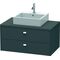 Duravit Konsolenunterschrank BRIOSO Griffe chrom 442x920x550mm graphit matt
