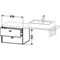Duravit Konsolenunterschrank BRIOSO Griffe chrom 442x620x480mm basalt matt