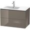 Duravit Waschtischunterbau L-CUBE 550x820x481mm Be li fla grey hochglanz